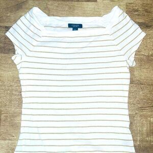 Women’s CHAPS by Ralph Lauren Gold Striped Top